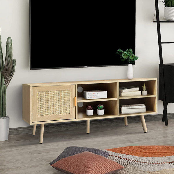 Bayou Breeze Meuble télé Floria de style MidCentury pour téléviseur de